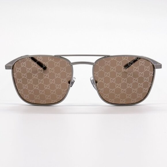 NEW GUCCI SUNGLASSES SILVER UNISEX EYEWEAR GUCCI GG1881S 004